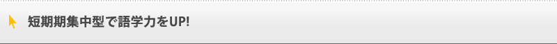 短期でもしっかり勉強できる